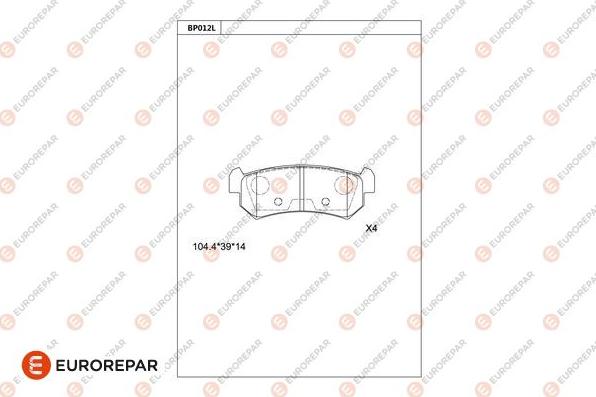 EUROREPAR 1681213680 - Kit de plaquettes de frein, frein à disque cwaw.fr