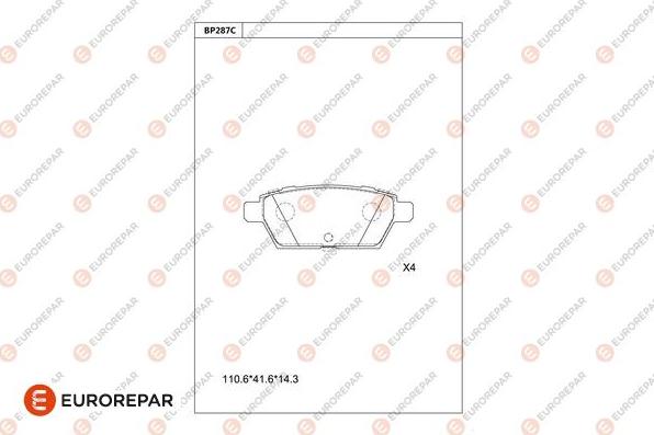 EUROREPAR 1681212480 - Kit de plaquettes de frein, frein à disque cwaw.fr