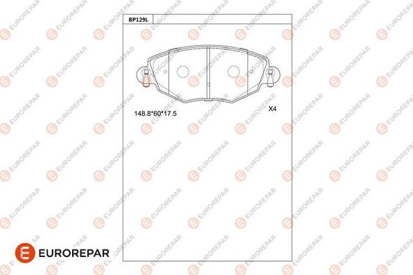 EUROREPAR 1681217180 - Kit de plaquettes de frein, frein à disque cwaw.fr