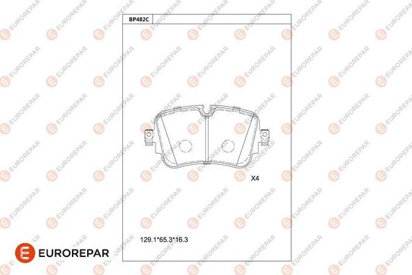 EUROREPAR 1681234780 - Kit de plaquettes de frein, frein à disque cwaw.fr