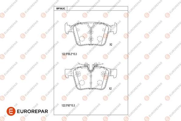 EUROREPAR 1681232680 - Kit de plaquettes de frein, frein à disque cwaw.fr