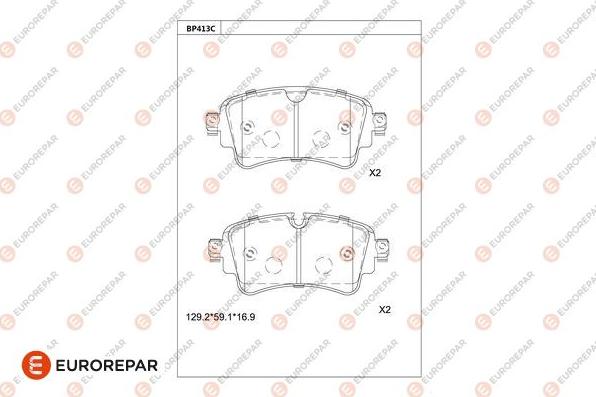 EUROREPAR 1681237080 - Kit de plaquettes de frein, frein à disque cwaw.fr