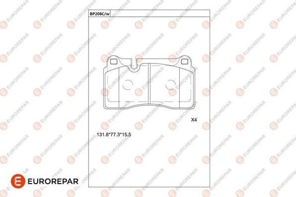 EUROREPAR 1681227880 - Kit de plaquettes de frein, frein à disque cwaw.fr