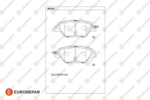 EUROREPAR 1681279680 - Kit de plaquettes de frein, frein à disque cwaw.fr