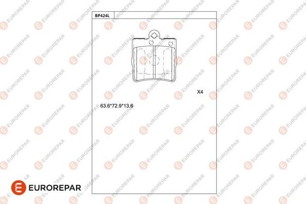 EUROREPAR 1681270080 - Kit de plaquettes de frein, frein à disque cwaw.fr