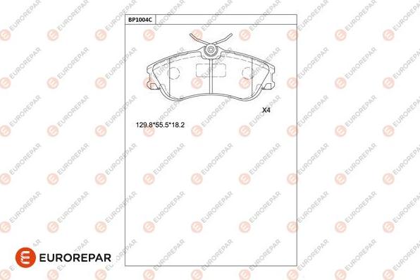 EUROREPAR 1681278280 - Kit de plaquettes de frein, frein à disque cwaw.fr