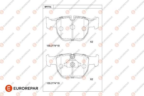 EUROREPAR 1681272080 - Kit de plaquettes de frein, frein à disque cwaw.fr