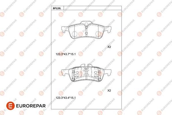 EUROREPAR 1681272880 - Kit de plaquettes de frein, frein à disque cwaw.fr