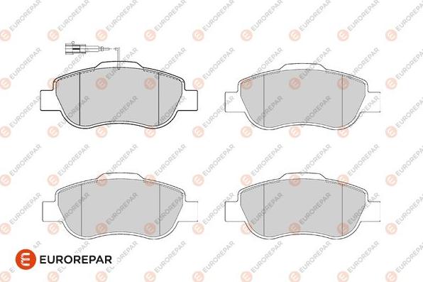 EUROREPAR 1682314980 - Kit de plaquettes de frein, frein à disque cwaw.fr