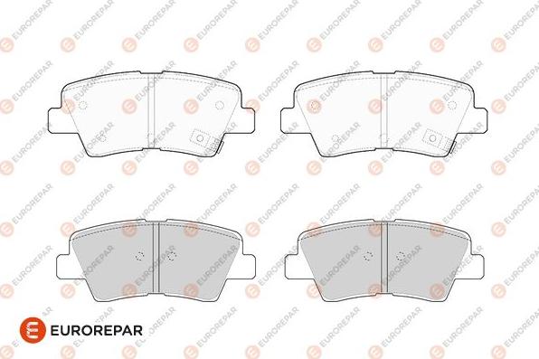 EUROREPAR 1682314380 - Kit de plaquettes de frein, frein à disque cwaw.fr