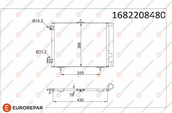 EUROREPAR 1682208480 - Condensateur, climatisation cwaw.fr