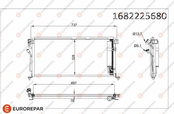 EUROREPAR 1682225680 - Condensateur, climatisation cwaw.fr