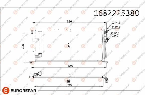 EUROREPAR 1682225380 - Condensateur, climatisation cwaw.fr