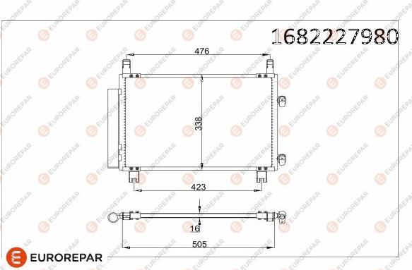 EUROREPAR 1682227980 - Condensateur, climatisation cwaw.fr