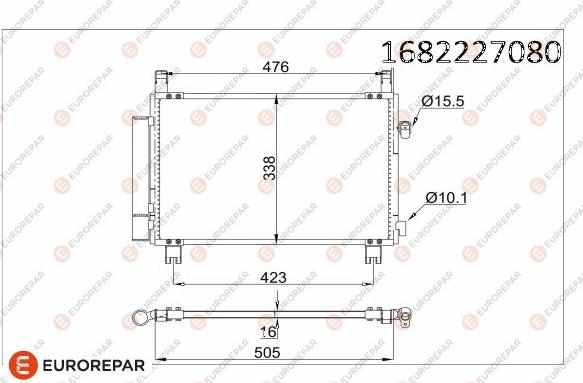 EUROREPAR 1682227080 - Condensateur, climatisation cwaw.fr