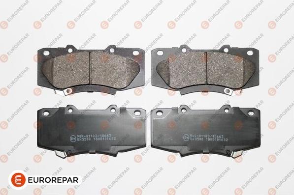 EUROREPAR 1639376380 - Kit de plaquettes de frein, frein à disque cwaw.fr