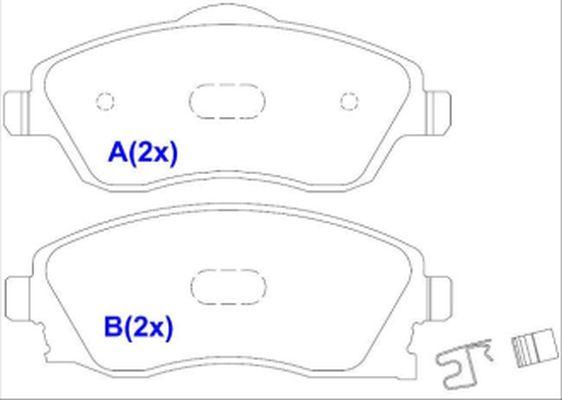 EUROREPAR 1636485080 - Kit de plaquettes de frein, frein à disque cwaw.fr