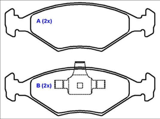 EUROREPAR 1636485380 - Kit de plaquettes de frein, frein à disque cwaw.fr