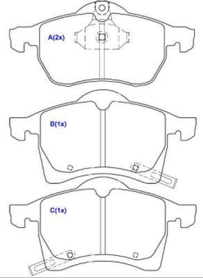 EUROREPAR 1636486280 - Kit de plaquettes de frein, frein à disque cwaw.fr