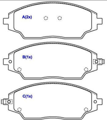 EUROREPAR 1636488780 - Kit de plaquettes de frein, frein à disque cwaw.fr