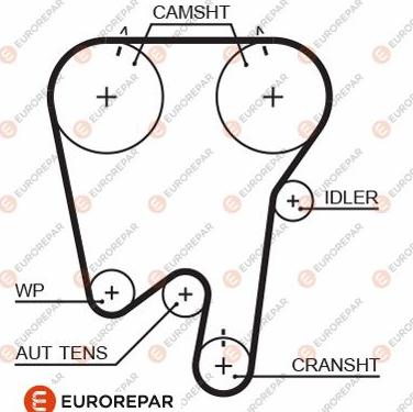 EUROREPAR 1633133680 - Courroie de distribution cwaw.fr