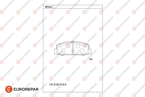 EUROREPAR 1677812780 - Kit de plaquettes de frein, frein à disque cwaw.fr