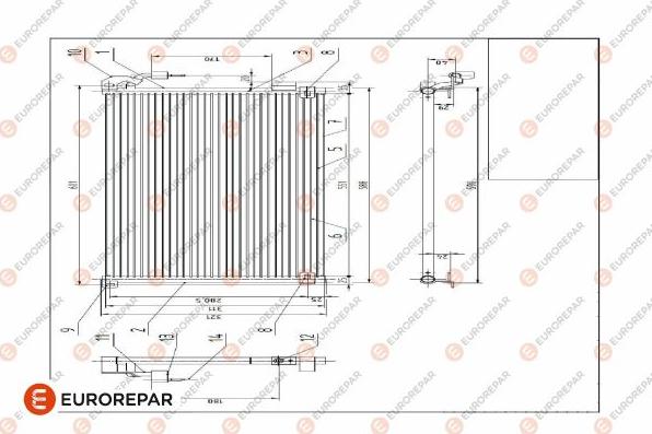 EUROREPAR E163394 - Condensateur, climatisation cwaw.fr