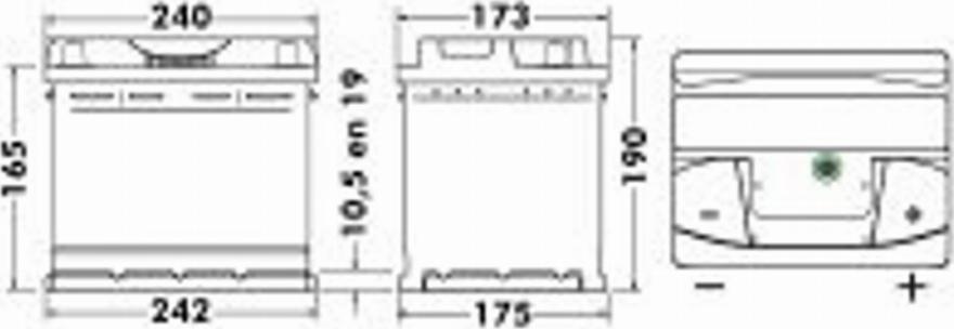 Exide 562 19 - Batterie de démarrage cwaw.fr