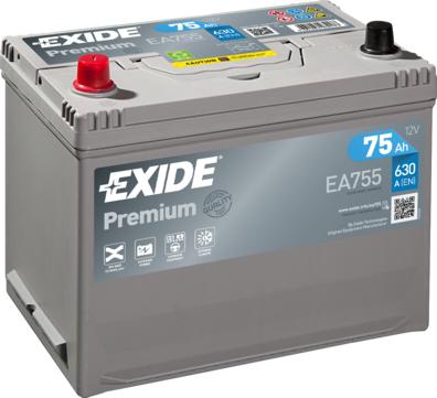 Exide EA755 - Batterie de démarrage cwaw.fr