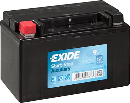 Exide EK091 - Batterie de démarrage cwaw.fr