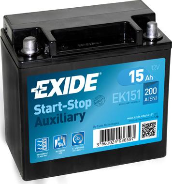 Exide EK151 - Batterie de démarrage cwaw.fr