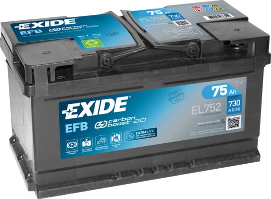 Exide EL752 - Batterie de démarrage cwaw.fr