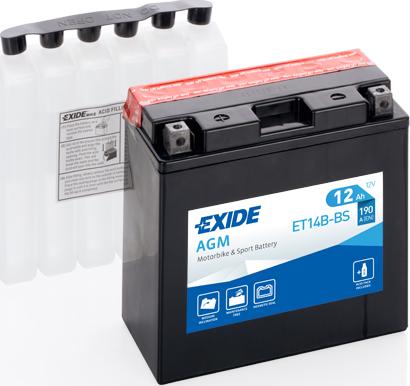 Exide ET14B-BS - Batterie de démarrage cwaw.fr