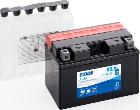 Exide ET12A-BS - Batterie de démarrage cwaw.fr