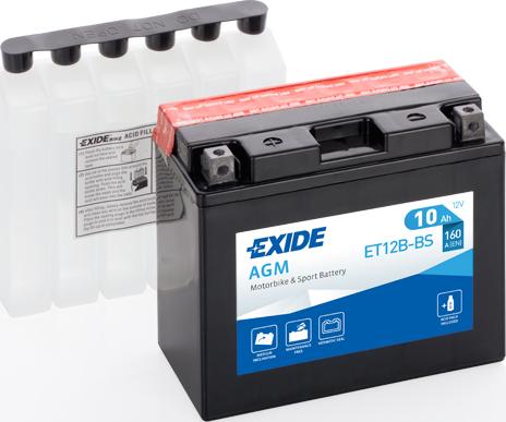 Exide ET12B-BS - Batterie de démarrage cwaw.fr