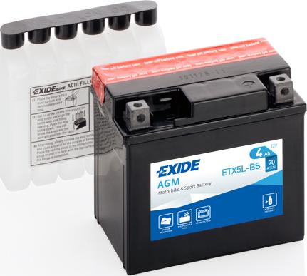 Exide ETX5L-BS - Batterie de démarrage cwaw.fr