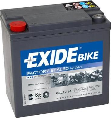 Exide GEL12-14  - Batterie de démarrage cwaw.fr