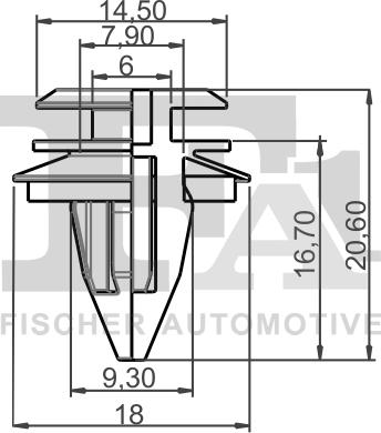 FA1 10-40016.10 - Clip, enjoliveur cwaw.fr