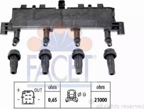 FACET 9.6370 - Bobine d'allumage cwaw.fr