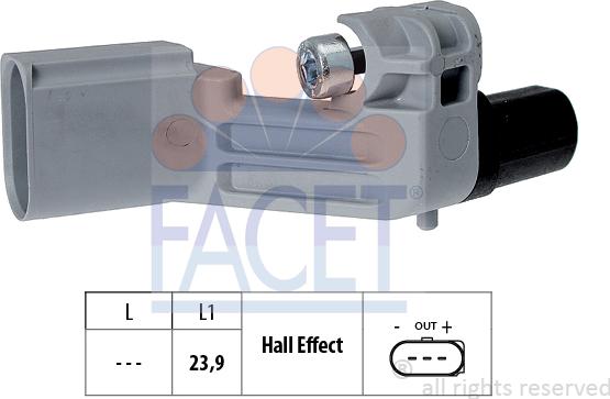 FACET 9.0464 - Capteur d'angle, vilebrequin cwaw.fr