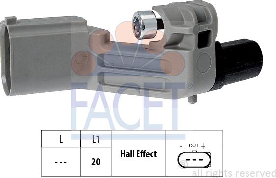 FACET 9.0598 - Capteur d'angle, vilebrequin cwaw.fr