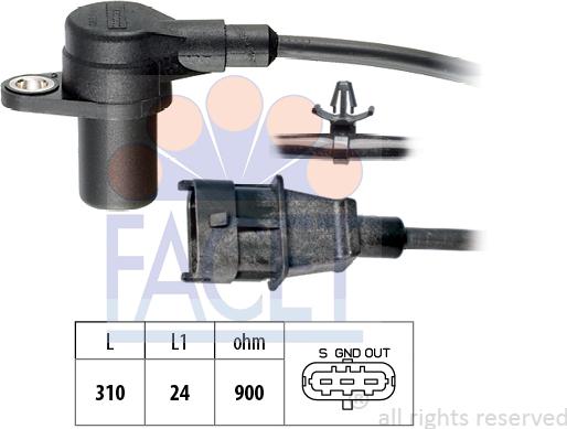 FACET 9.0570 - Capteur d'angle, vilebrequin cwaw.fr