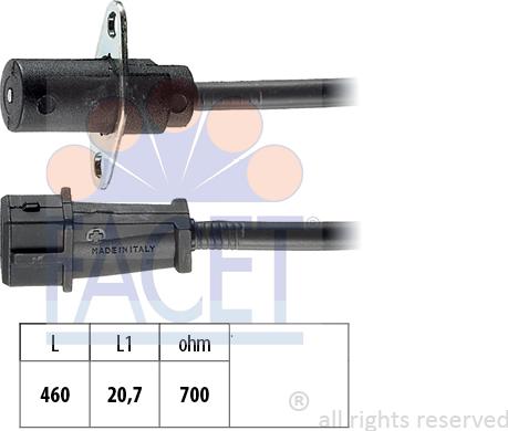 FACET 9.0005 - Capteur d'angle, vilebrequin cwaw.fr