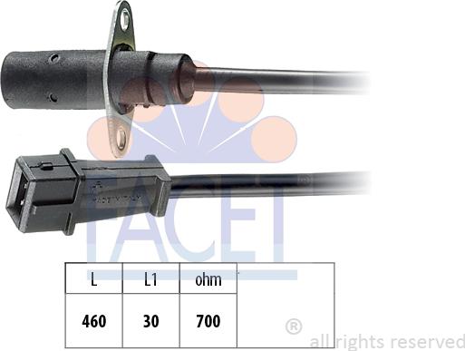 FACET 9.0001 - Capteur d'angle, vilebrequin cwaw.fr