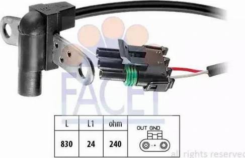 FACET 9.0026 - Capteur d'angle, vilebrequin cwaw.fr