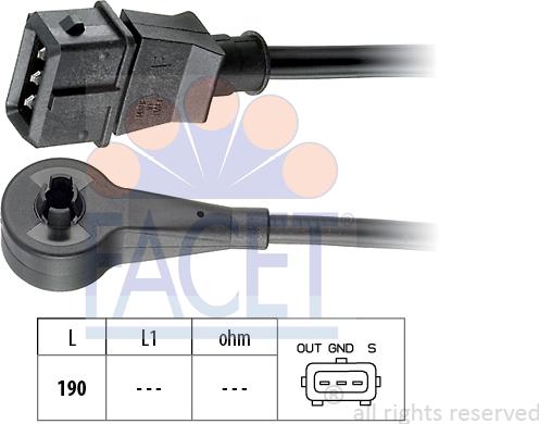 FACET 9.0184 - Capteur d'angle, vilebrequin cwaw.fr