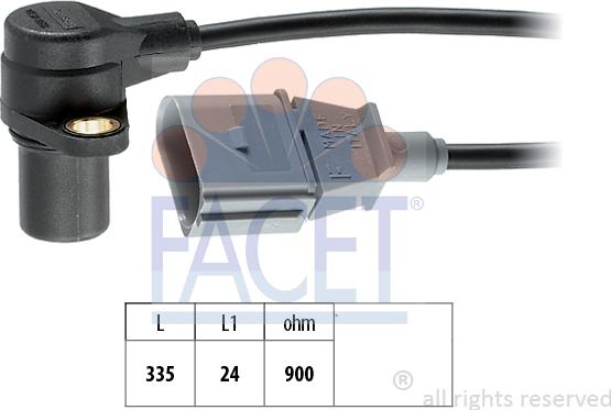 FACET 9.0398 - Capteur d'angle, vilebrequin cwaw.fr