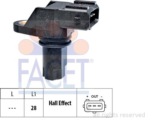 FACET 9.0349 - Capteur d'angle, vilebrequin cwaw.fr