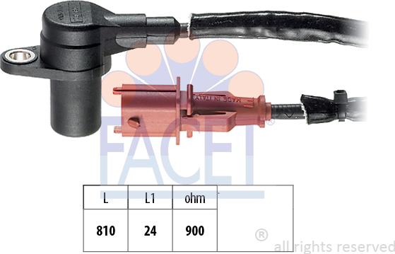 FACET 9.0384 - Capteur d'angle, vilebrequin cwaw.fr