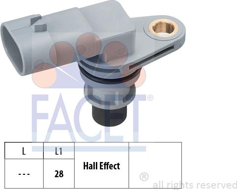 FACET 9.0380 - Capteur d'angle, vilebrequin cwaw.fr